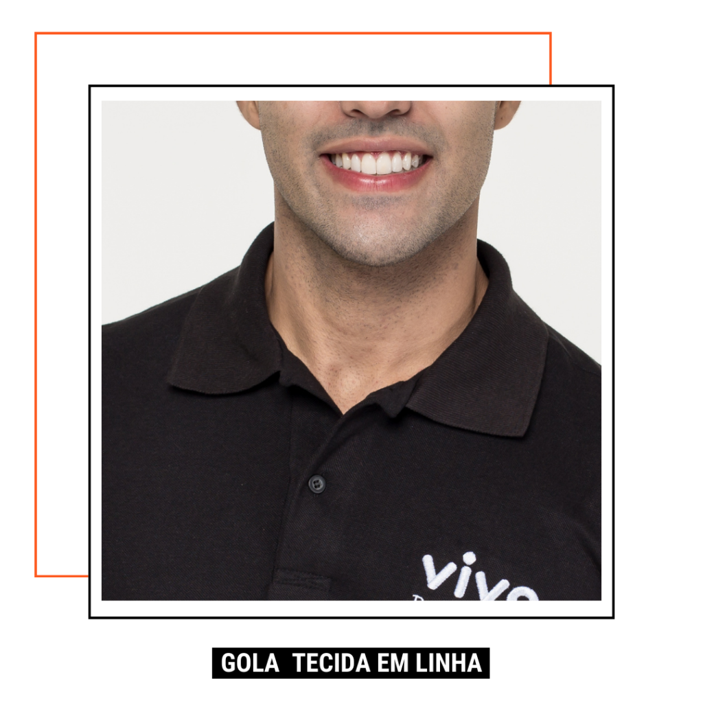 Tipo de gola polo - tecida em linha